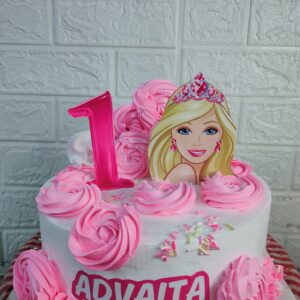 Pink Barbie Dream Sticker Cake