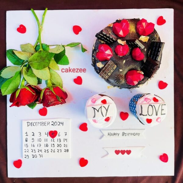 Calendar Rose Combo Cake